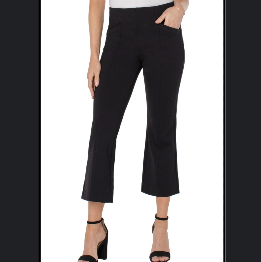 Liverpool Knit Pull On KickFlare Pants Sz.18W Ponte Style Front Seam NWT Pockets